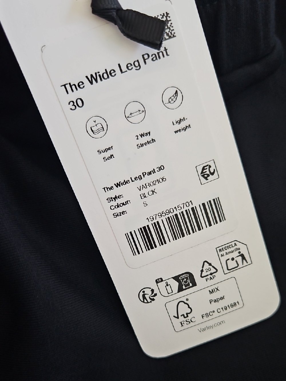 Varley Black Half-Zip Sweater & Wide Leg Pant Lounge Set - Picture 14 of 14